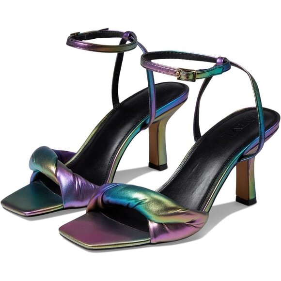 FARYLROBIN Ace Iridescent Ankle Strap Holiday Sandals Heels Size 11 NEW NWOB - Picture 1 of 6